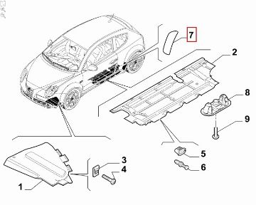 Afbeeldingen van ALFA MITO, STICKER/ BESCHERMING STEENSLAG BESTUURDERSZIJDE ACHTER ORIGINEEL