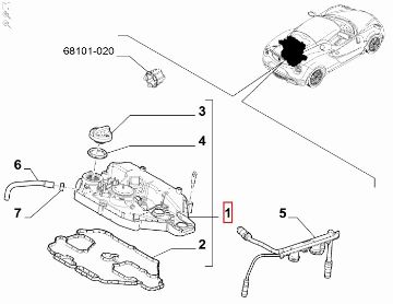 Afbeeldingen van ALFA GIULIETTA 1750/ 1.8 TBI, KLEPPENDEKSEL MET CARTERONTLUCHTING ORIGINEEL