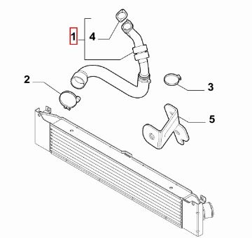 Afbeeldingen van slang INTERCOOLER COMPLEET
